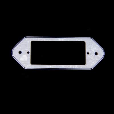 P90 Dog-ear to Mini Humbucker Pickup Adapter Ring, 4Ply White Pearloid
