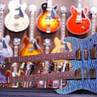 ESP Custom shop Hiend Spec Snapper CTM double Neck  2019 Custom color image 2