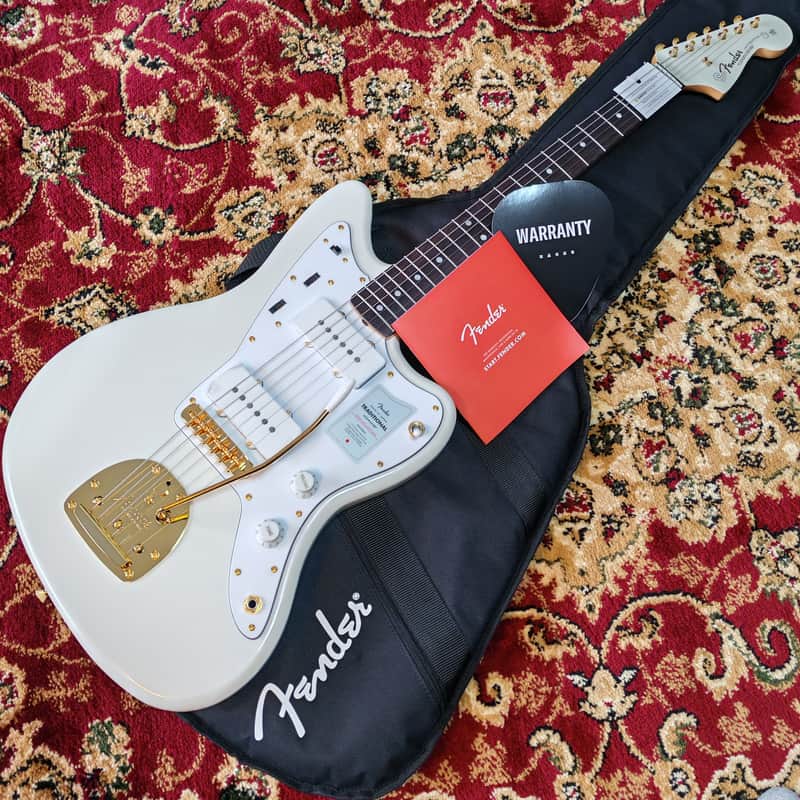 *NEW IN BOX* 2026 Fender Japan Limited Edition Traditional Collection, 60's Jazzmaster White Pearl Gold with Matching Headstock, MIJ JD26