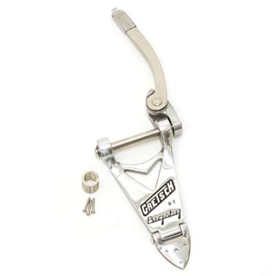 006-0134-100 Gretsch Bigsby B3C Chrome Tremolo Tailpiece w/Handle Arch Top Guitar 0060134100