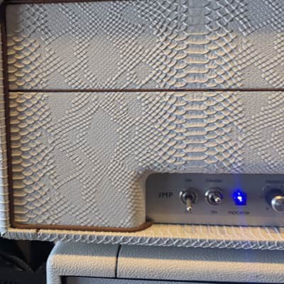 Marshall Bernie marsden 1959hwbm #53/120 100 watt head - Whitesnake white snakeskin image 6