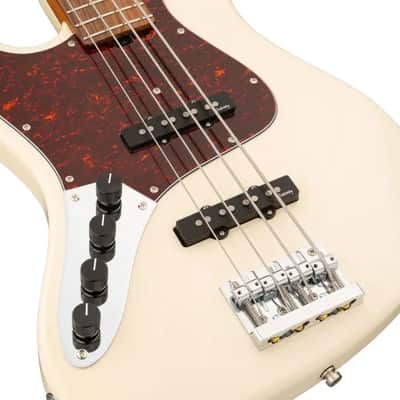 Sadowsky MetroExpress 21-Fret Vintage J/J Bass, Morado Fingerboard, Lefthand, 4-String - Solid Olympic White High Polish image 5