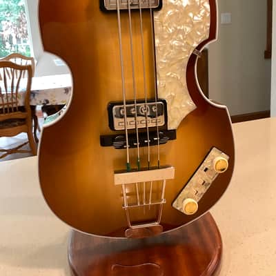 2021 Hofner 500/1 Fab Gear Ltd Ed Stage Model Beatle Bass #001! Fab Gear Burst w/OHSC, COA & Tags image 4