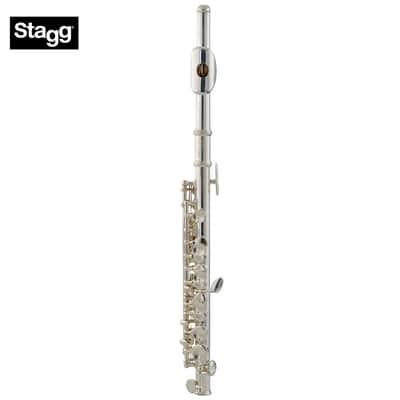 Stagg WS-PF211S offset G Split E Mechanism C Piccolo Flute w/Soft Case, Cleaning Cloth & Gloves image 1