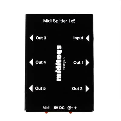 MIDITOYS Midi Splitter 1x5 Black image 2