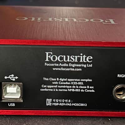 Focusrite Scarlett 2i2 2nd Gen USB Audio Interface 2016 - 2018 - Red / Black image 3