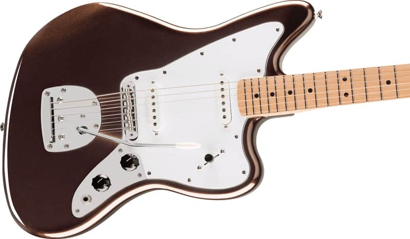 Squier Affinity Series Jaguar Maple Fingerboard, White Pickguard, Mystic Metallic Brown image 1