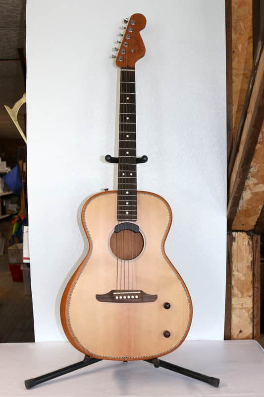 2023 Fender Highway Series Parlor Acoustic Electric With Padded Case-Spruce image 1