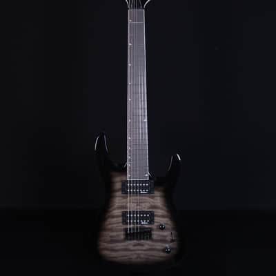 Jackson JS Dinky Arch Top JS22Q-7 DKA HT, Amaranth FB, Transparent Black Burst image 5