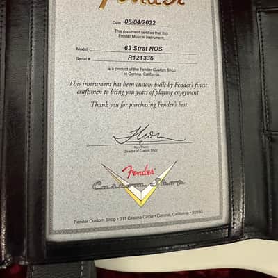 Fender Custom Shop '63 Reissue Stratocaster NOS image 3