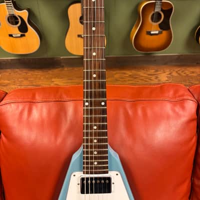 2023 Gibson Custom Shop 70’s Flying V Limited Run Japan Market Maui Blue image 8