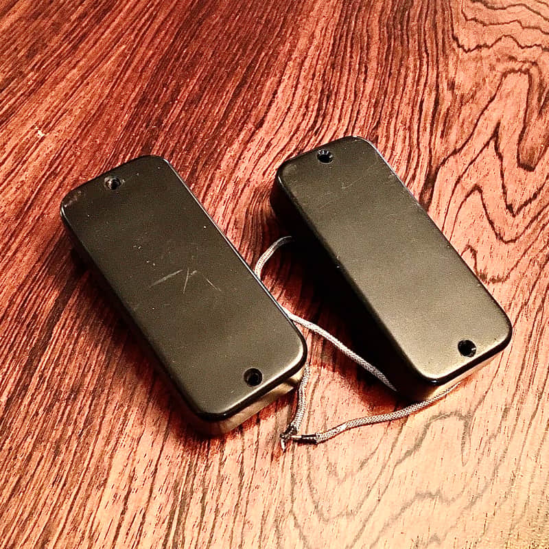 Gibson Thunderbird bass guitar pickups PAIR Black original vintage USA image 1