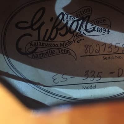 Gibson 1983 Gibson 335 (Custom shop reissue of 1959) image 5