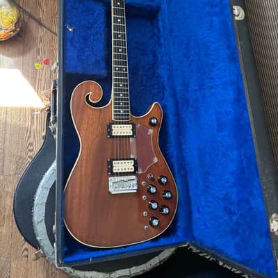 Sam Koontz Custom Solid Body Scroll Guitar 1970’s-1981 - Mahogany image 2