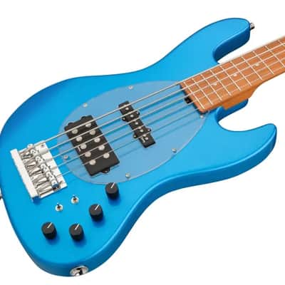 Sadowsky MetroExpress 21-Fret Vintage M/J Bass, Roasted Maple Fingerboard, 5-String - Solid Ocean Blue Metallic High Polish image 4