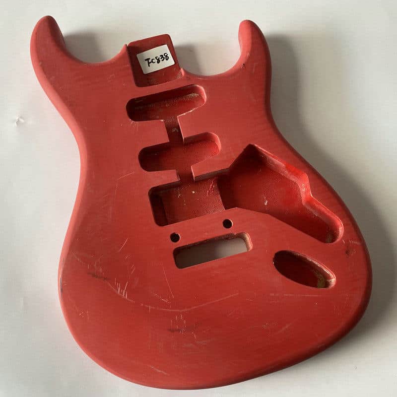 Red HSS Basswood Guitar Double Cutaway Body image 1