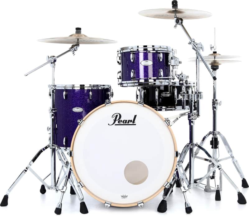 Pearl Music City Custom Masters Maple Gum 3-piece Shell Pack - Varsity Purple Sparkle image 1