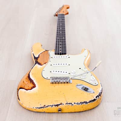 1960 Fender Stratocaster Partscaster w/ Olympic White Heavy Relic Body, Don Mare Super Sports Pickups, Case image 10