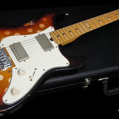 Friedman USA Custom Shop Vintage S in White Polka Dot over 3 Tone Burst image 2