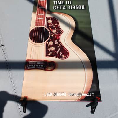 Gibson Never been a better time to get a Gibson Dealer Banner 2000's - Full colortwo sided image 1