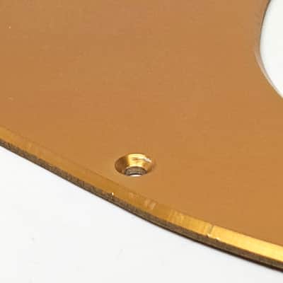 used P-Bass Style Gold Anodized Aluminum Pickguard, Very Good Condition image 3