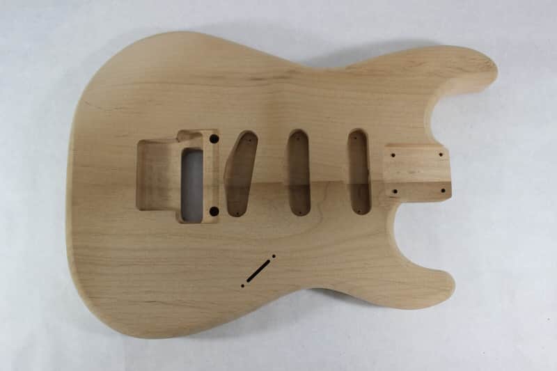 Unfinished Roasted Alder SSS guitar body - fits Fender Strat Stratocaster neck Floyd Rose J1628 image 1