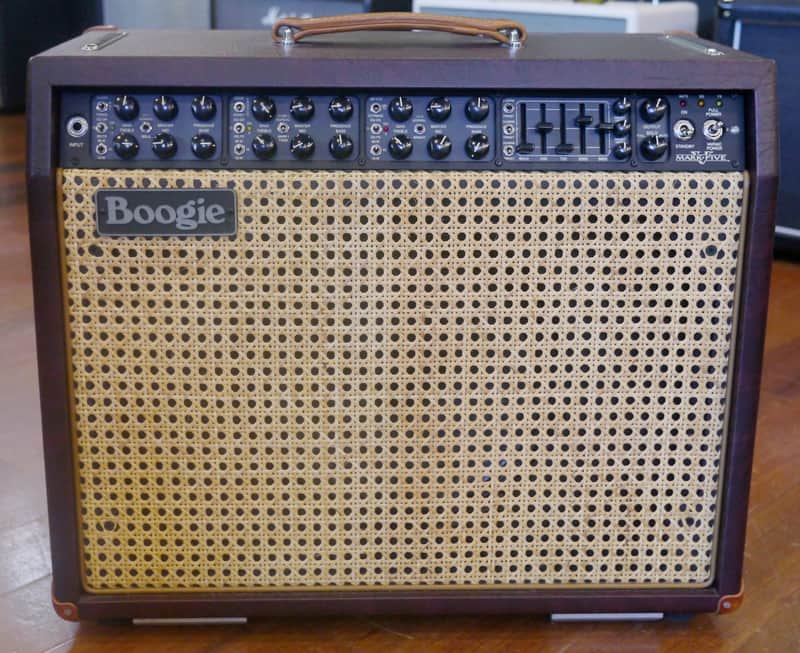 Mesa Boogie Mark V 90-Watt Combo – Wine Red Tolex / Wicker Grille image 1
