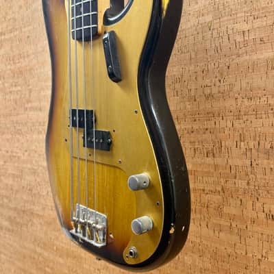 Fender Precision Bass Gold Guard 1959 - Sunburst Ash Body Lightweight image 11