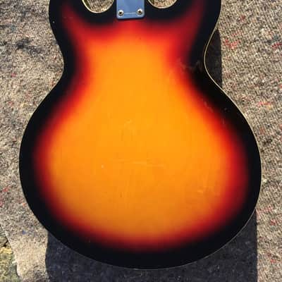 VOX VG4 1968 - Sunburst Semiacustic Bass 2 Pickups image 8
