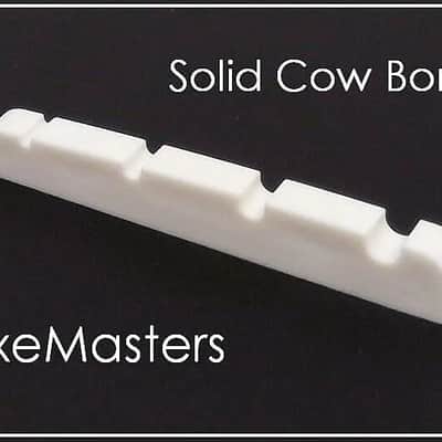 AxeMasters 1 3/4" Slotted BONE NUT handmade for G&L TRIBUTE L-2000 Bass Guitar - replacement upgrade