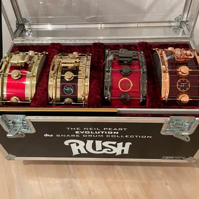 Neil Peart Rush Evolution Snare Drum Collection total of 4 Snares ORIGINAL ALL MATCHING serial numbers image 4