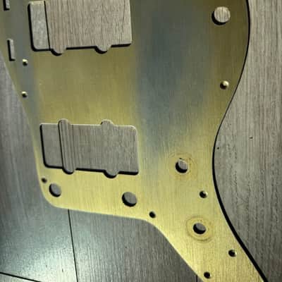 62 Fender Jazzmaster  pickguard USA Hole pattern Relic / Aged  Gold Anodized 59 60  Aluminum 58 RI image 8