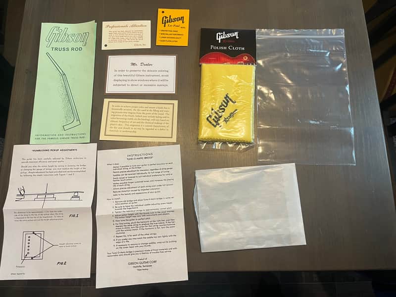 Gibson Gibson Custom Polishing Cloth With Tags And Truss Rod Instructions Les Paul SG image 1