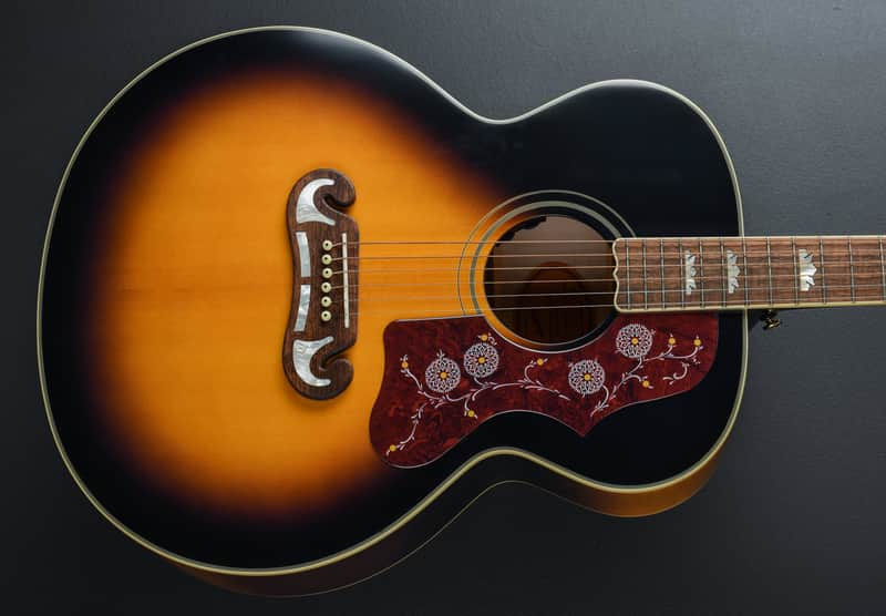 Epiphone "Inspired by Gibson" J-200 - Aged Gloss Vintage Sunburst image 1