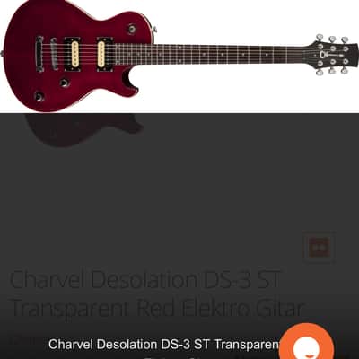 Charvel Desolation DS-3 ST 2011 - 2014 - Transparent Red image 17