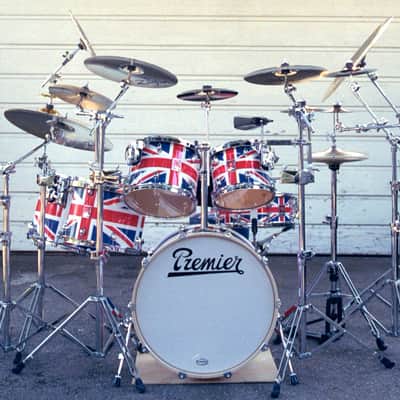 Very Rare Premier Drums - Artist Birch Union Jack Wrap image 2