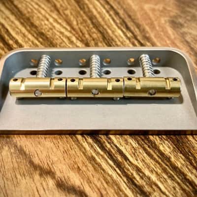 Van Dyke-Harms Telecaster Hybrid Half-Bridge and Comp Saddle Set 2021 Stainless Steel image 4