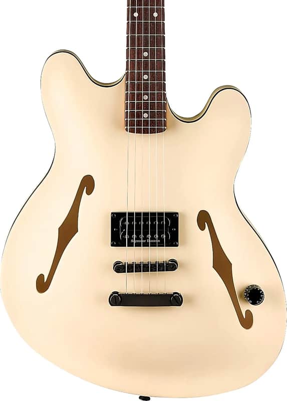 Fender Tom DeLonge Signature Starcaster Electric Guitar, Rosewood Fingerboard, Satin Olympic White image 1