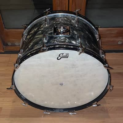 Vintage Slingerland 24” x 14” Bass Kick Drum! Black Diamond Pearl - 3-Ply Maple! image 2