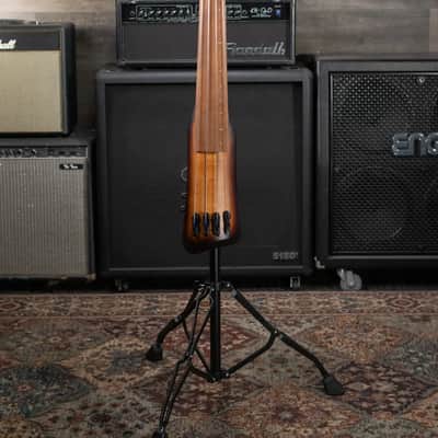 Ibanez Bass Workshop UB804 4-String Electric Upright Bass - Mahogany Oil Burst with Gig Bag image 3