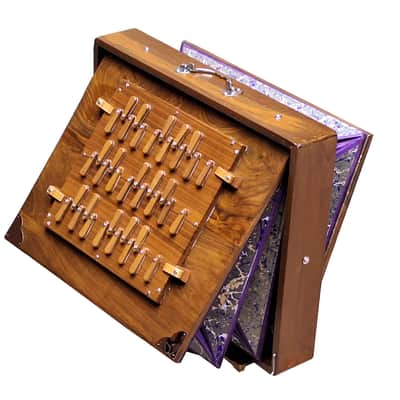 SHRUTI BOX~TEAK WOOD~3 OCTAVES~BIG SIZE (17" X 14" X 3")~36 NOTES~TUNE TO 440 Hz~BHAJAN~SHRUTI~YOGA~VOCAL~CHANTING~WITH GIG BAG image 6