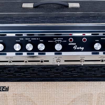 1967 Gretsch 6169 Fury Piggyback Tremolo & Reverb 2x12 Stereo Tube Amp Valco-Made w/ Jensen C12N image 3