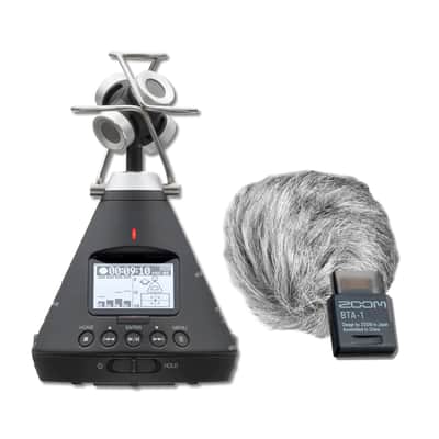 Zoom H3-VR 360° VR Audio Recorder with BTA-1 Bluetooth Adapter and Universal Windscreen image 1