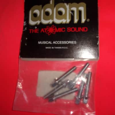 ADAM Lot of 6 Tom / Snare Drum 1 1/2" Chrome Tension Rods #TSG for your drum set NOS image 1