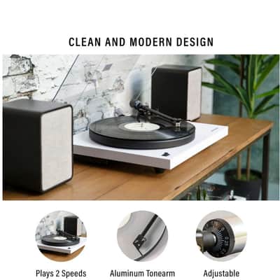 Crosley C6B Belt-Drive Bluetooth Turntable with Adjustable Tone Arm - White-NEW image 2