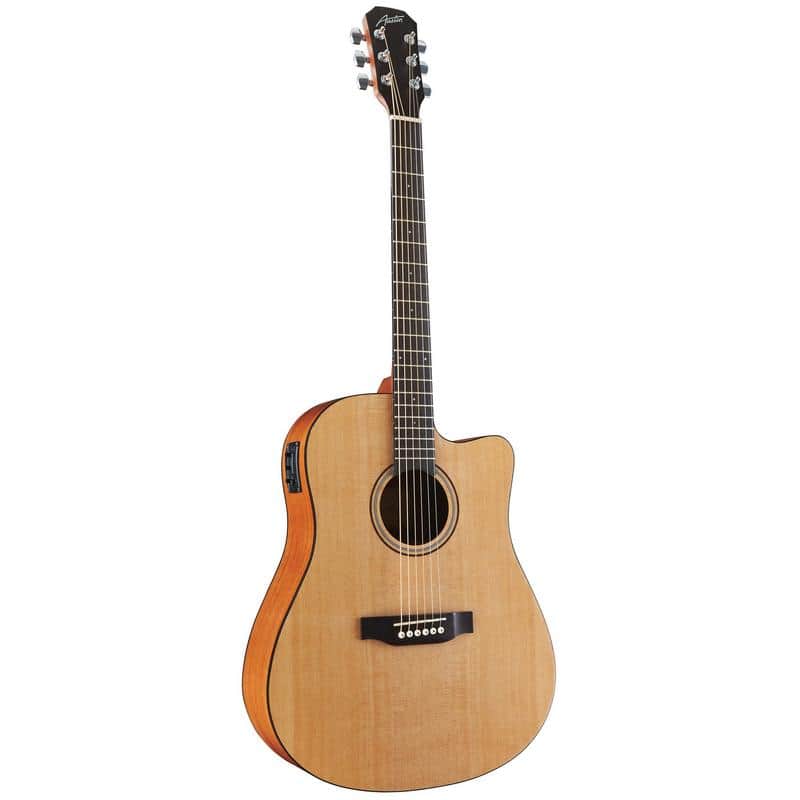 Austin AA250SEC Acoustic Electric 6 String Righthand Cut-A-Way AA250SEC Orchestra Natural Satin Acoustic Austin AA25DSEC 2025 - NATURAL FINISH image 1