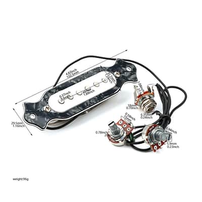 Prewired Single-Coil Acoustic Guitar Soundhole Pickup with Volume & Tone Controls image 2