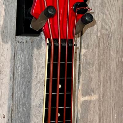 Excellent DeArmond / Fender Ashbory Bass Red 4 String Bass, Original Case , Korea ! image 5