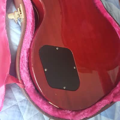 Solid Flame Maple Top Greco Egf-1800 Sunburst Super Real 1981 DryZ Brazilian Fretboard 1 piece body - Neck split - read descriptions image 15