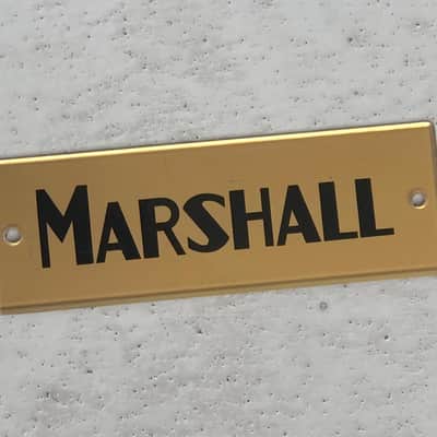 Vintage 1960's 1964 1965 Marshall Block Logo Amp Badge JTM45 JTM Plexi Guitar Amplifier Gold image 1